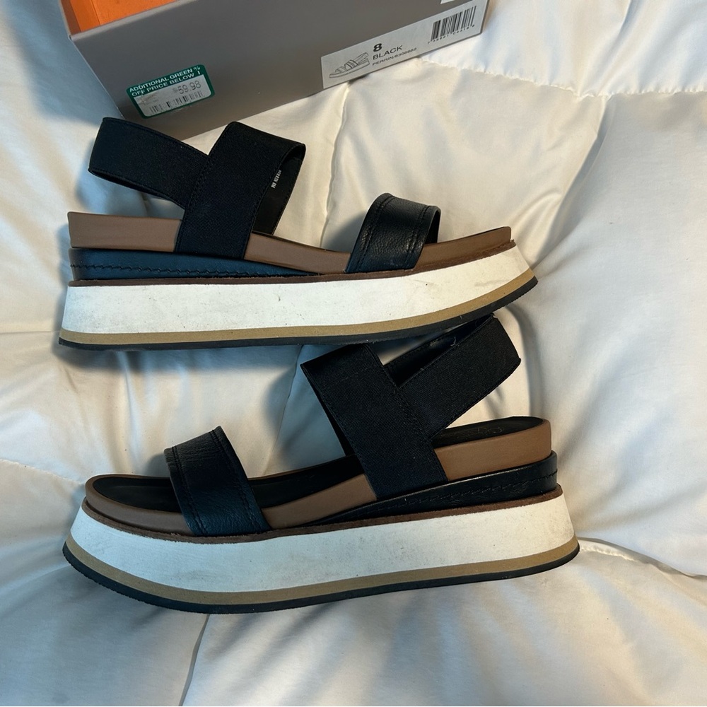 Black Crown Vintage Black Platform Sandals.